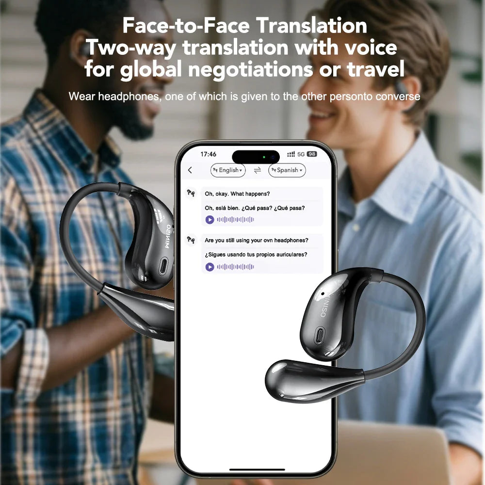 M95 AI Translation Earphones Bluetooth Intelligent Wireless Earbuds Low Latency